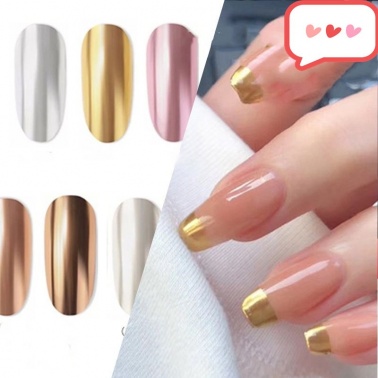 Trendosity Gold Mirror Nail Powder Winter Holiday Mirror Nail Powder Metallic Powder